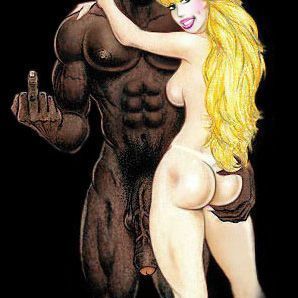 Interracial love Arts & Cartoons