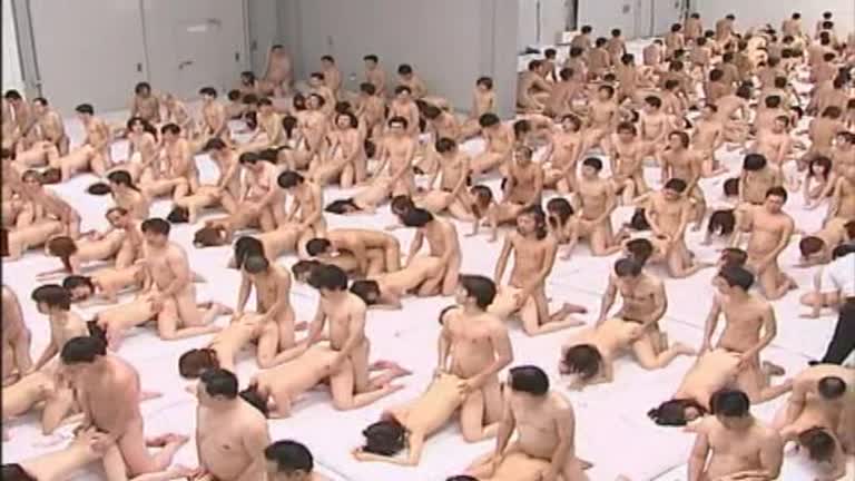 500 person sex orgy video